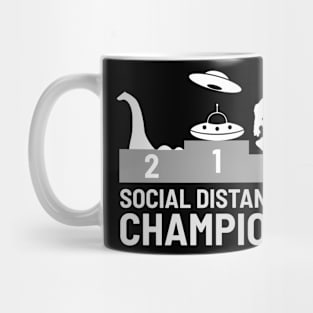 Social Distancing Champions Bigfoot UFO Nessie Funny Gift Mug